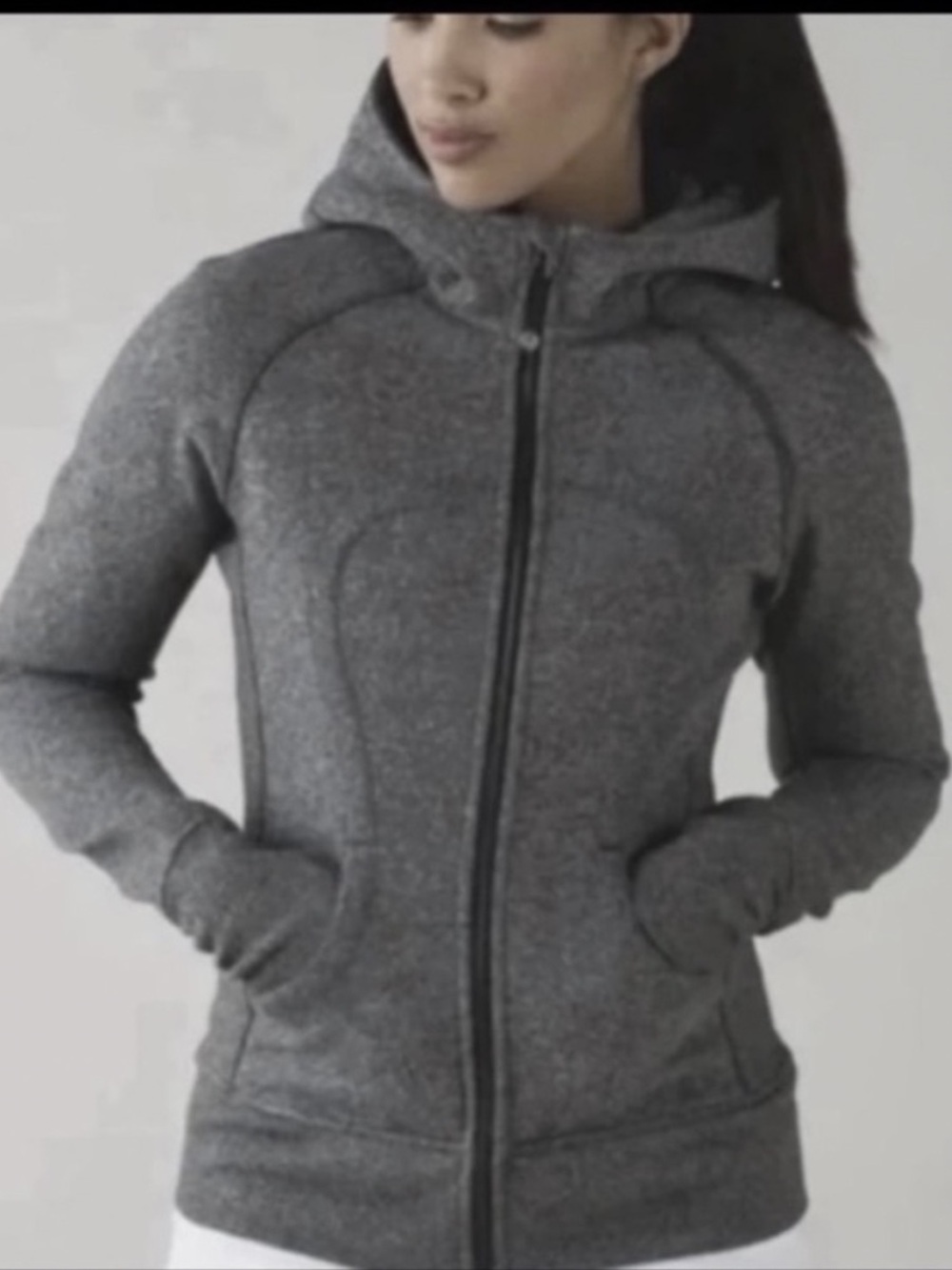 Lululemon Heather Gray Zip-Up Hoodie Jacket